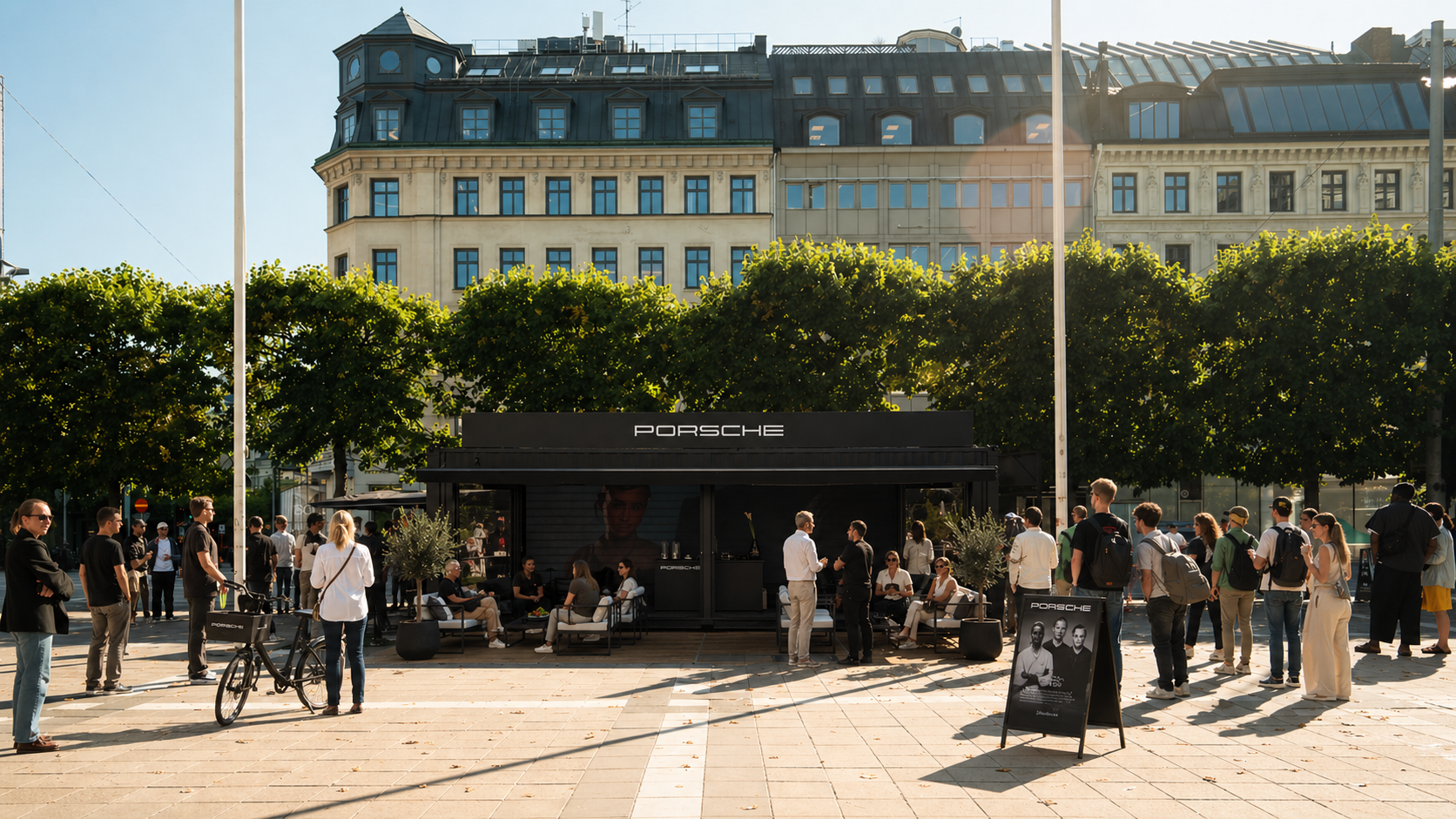 Guerilla — Porsche pop-up på Stureplan