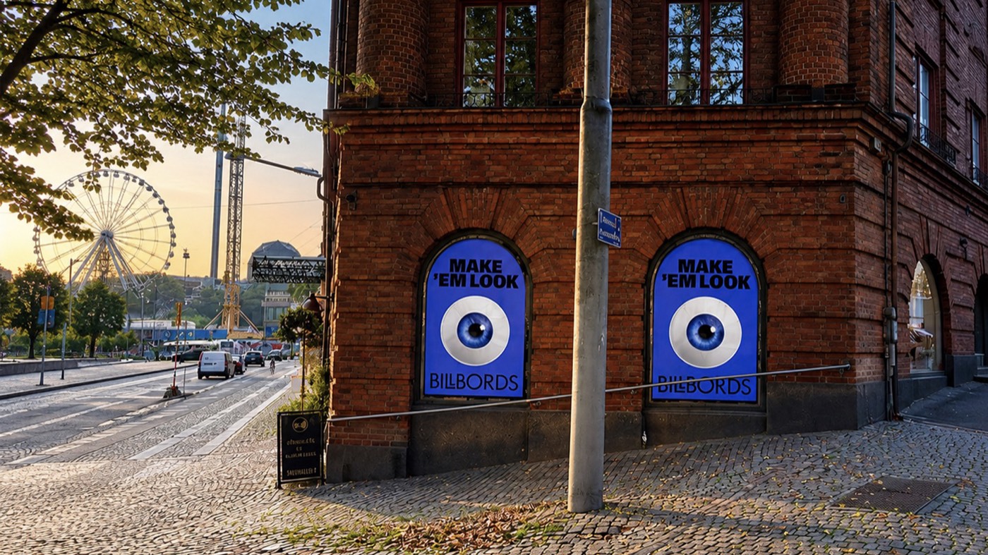 Billbords digitala reklamskärmar på Evenemangsstråket i Göteborg
